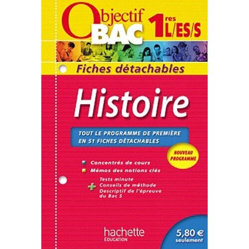 Histoire 1e L/Es/S - Fiches Détachables