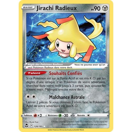 Carte Pokemon - Jirachi Radieux - 120/195 - Ultra-Rare - Eb12 Tempete Argentée -