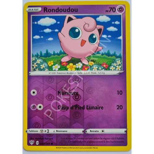 Carte Pokemon - Rondoudou 067/189 - Holo-Reverse
