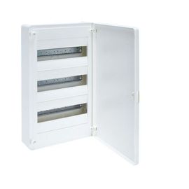 HAGER VS312PE | Tableau électrique surface golf VF 3 rangées 36 modules blanc opaque+bandeau