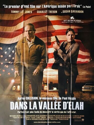 Dans La Vallée D'elah  -Véritable Affiche De Cinéma Pliée -Format 120x160 Cm -De Paul Haggis Avec Tommy Lee Jones, Charlize Theron, Jason Patric, Susan Sarandon, James Franco, Josh Brolin - 2007