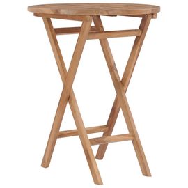 Prolenta Premium - Table Pliable De Jardin 60 Cm Bois De Teck Solide