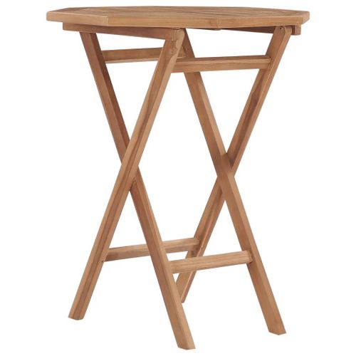 Prolenta Premium - Table Pliable De Jardin 60x60x75 Cm Bois De Teck Solide
