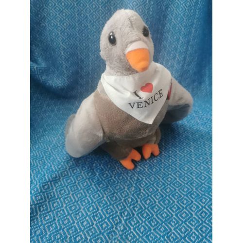 Doudou Peluche Pigeon Bandana I Love Venice Billes Trudi