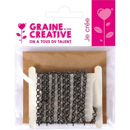 Chaine Anthracite 1 Mètre Maille 3,8 Mm
