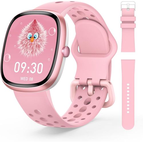 Fitness Tracker Montre Connectée Enfant avec 100+ Modes Sportifs, Podomètre, Cardiofrequencemètre, Moniteur de Sommeil, 20 Jeux, IP68 Étanche, Cadeau pour Garçons et Filles de 5 à 16 Ans Noir