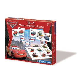 Clementoni Cars - Kit 3 En 1 Memo Domino Loto
