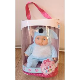 Poupon Réaliste Reborn Vêtement Éléphant Bleu Blanc Poupée