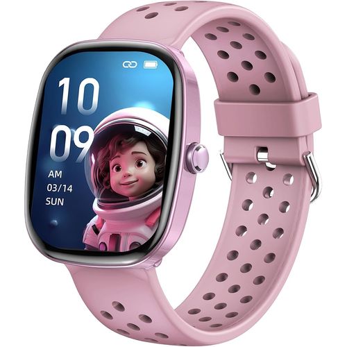 KALANKA-Montre intelligente pour enfants, garçons et filles, montre de fitness avec podomètre, 100 modes sportifs, étanchéité IP67, moniteur de fréquence cardiaque, sommeil, jeux de puzzle, réveil