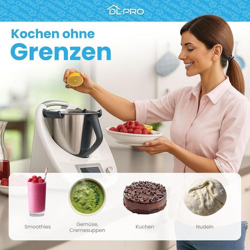 ChicSlick-Couteau Compatible Avec Thermomix Tm5 Couteau Mélangeur De Rechange Avec 4 Lames En Acier Inoxydable Avec Joint 132 X 120 X 80 Mm Tm 5 Accessoires Pour Robot De Cuisine[X1685]
