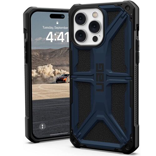 Coque Uag Série Monarch Pour Iphone 14 Pro Métal Bleu