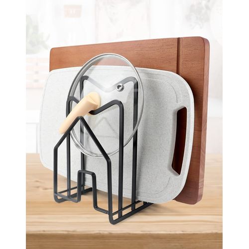 Support De Planche À Découper,Organisateur De Couvercle De Poêle,Support De Rangement De Plaque De Cuisson,12,5 X 14,5 X 21,5 Cm,Noir