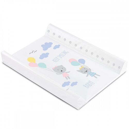 Matelas À Langer Confortable Avec Rebords Pour Bébé Blanc Ballon