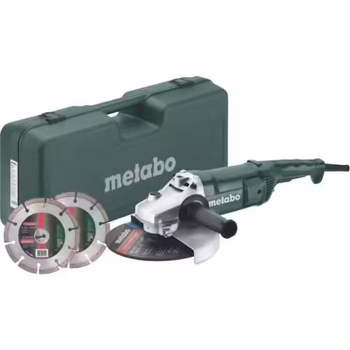 METABO Meuleuse - 230 mm WEP 2200-230 + Coffret + 2 disques diamants