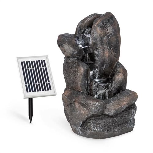 Blumfeldt Rocherquell Fontaine De Jardin En Cascade Batterie 2 Kw Panneau Solair