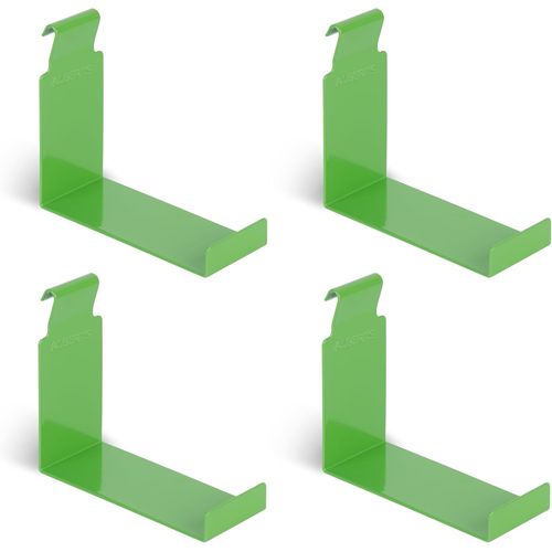 825188 Crochet Décoratif À Suspendre - Taille Xl - Galvanisé Sendzimir - Vert-Jaune - Plastifié - Ral6018 | Kit De 4
