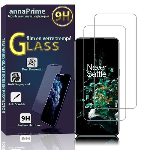 Lot / Pack De 2 Films Verre Trempé Pour Oneplus 10t/ Oneplus Ace Pro 6.7" Protection D'écran