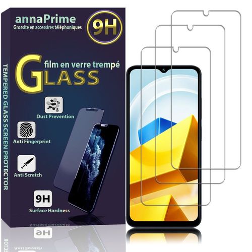 Lot / Pack De 3 Films Verre Trempé Pour Xiaomi Poco M5 6.58" Protection D'écran