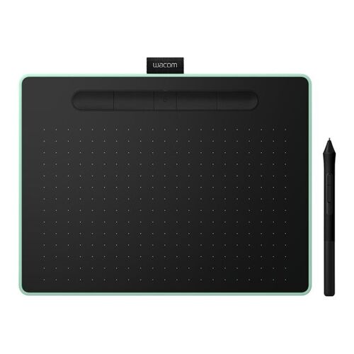 Wacom Intuos M With Bluetooth - Numériseur - Droitiers Et Gauchers - 21.6 X 13.5 Cm - Électromagnétique - 5 Boutons - Sans Fil, Filaire - Usb, Bluetooth 4.2 - Vert Pistache