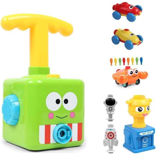 Voiture De Lancement Alimentée Par Ballons,Jouet De Voiture,Jouet De Pompe,Ballon Pneumatique À Pousser À La Main,Véhicule De Course Jouet Pour Enfants/Tout-Petits Cadeau