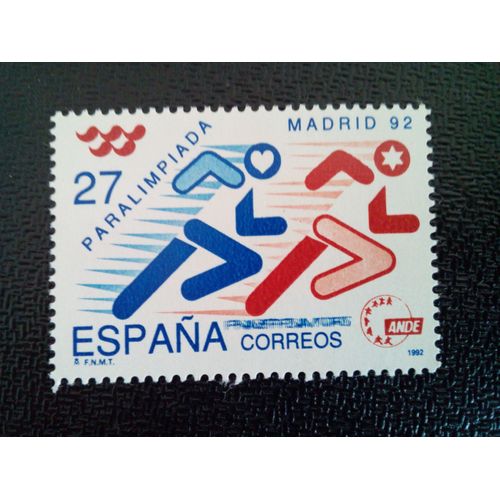 Timbre Espagne Yt 2817 Jeux Paralympiques. Madrid 1992 ( 10612 )