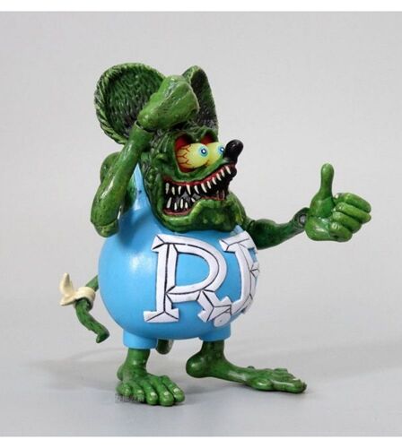 Copy Of Figurine Rat Fink Bras Queue Et Pied Mobile Blanche Et Verte