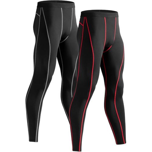 2 Pièces Legging Sport Homme Collant Running Fitness Pantalon De Compression