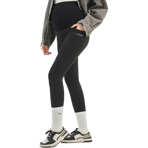 Legging De Grossesse Pour Femme Avec Poches Opaque Taille Haute Pantalon Maternité Doux Et Extensible Mode De Grossesse Yoga Sport