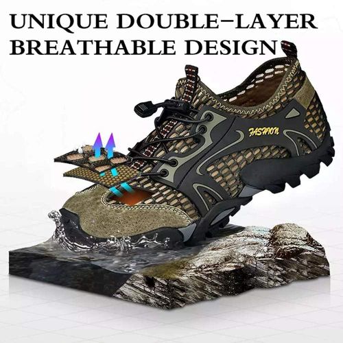 Hommes Chaussures D'eau Speed Dry Sports Chaussures D'eau Douce Randonnée Légère Outdoor Mesh Sandales Barefoot Training Marche