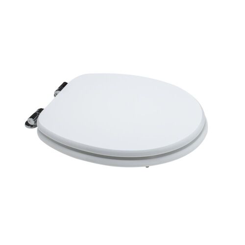 ABATTANT UNIVERSEL POUR TOILETTES À FERMETURE DOUCE EN MDF LAQUÉ BLANC