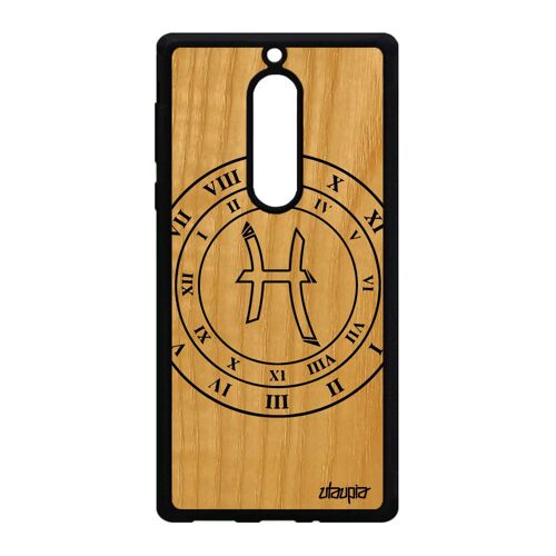 Coque Nokia 5 En Bois Silicone Signe Astrologique Poisson Pas Cher Univers Homme