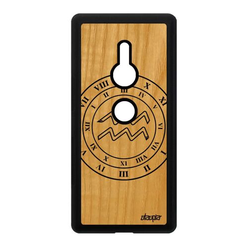 Coque Pour Sony Xperia Xz2 Bois Silicone Signe Astrologique Verseau Horoscope De