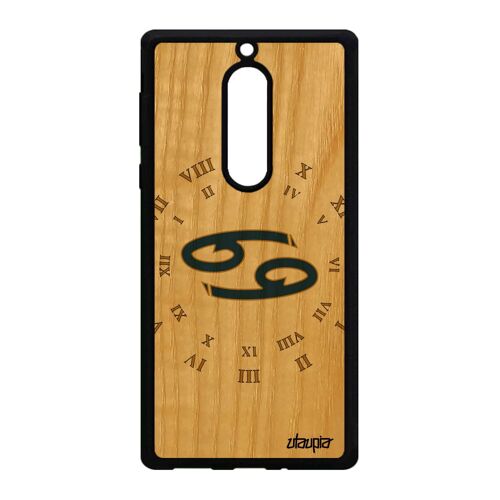 Coque Pour Nokia 5 Bois Silicone Signe Cancer Univers Horoscope Du Zodiaque Etui