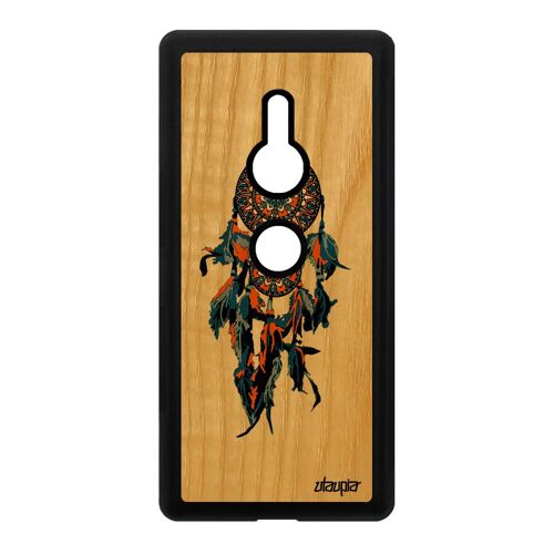 Coque pour Xperia XZ2 en bois silicone attrape reve inca de protection Bleu Sony Xperia XZ2