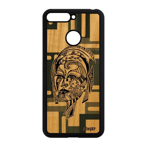 Coque Silicone Honor 7a Bois Femme Azteque Animal Gel Portable Ethnique Aum-L29