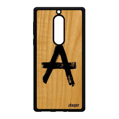 Coque Bois Pour Nokia 5 Silicone Anarchie Portable Peinture Tatouage Graffiti De