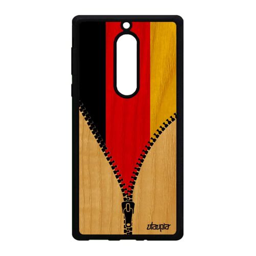 Coque Pour Nokia 5 Bois Silicone Drapeau Allemagne Allemand Foot Jeux Olympiques