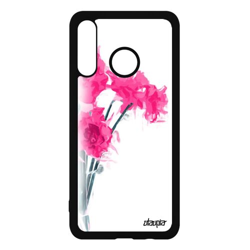 Coque Huawei P30 Lite Silicone Bouquet De Fleurs Original Amour Fille Portable A