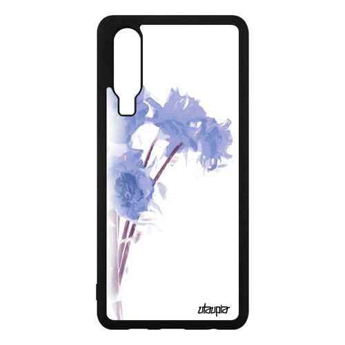 Coque P30 silicone bouquet de fleurs Violet love gel motif aquarelle etui Huawei P30