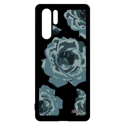 Coque Silicone P30 Pro Rose Fleur Floral Antichoc Nature Housse Love Gris Huawei P30 Pro