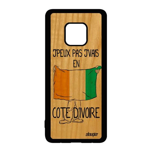Coque Pour Mate 20 Pro En Bois Silicone J'peux Pas J'vais En Cote D'ivoire Huawei Mate 20 Pro
