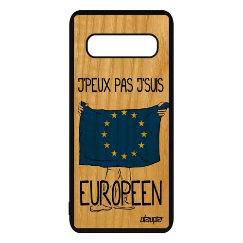 Coque Bois Silicone Pour S10 Plus J'peux Pas J'suis Europeen Case Samsung Galaxy S10 Plus