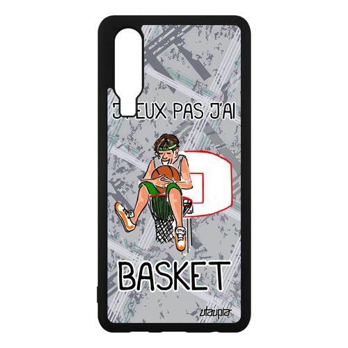 Coque pour P30 silicone jpeux pas j'ai basket telephone antichoc Gris alu Huawei P30