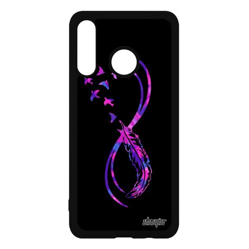 Coque Pour P30 Lite Silicone Infini De Protection Plume Multicolore Femme Huawei P30 Lite