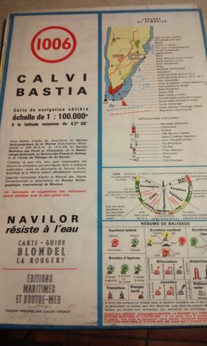Carte De Navigation Côtière Calvi Bastia N°1006
