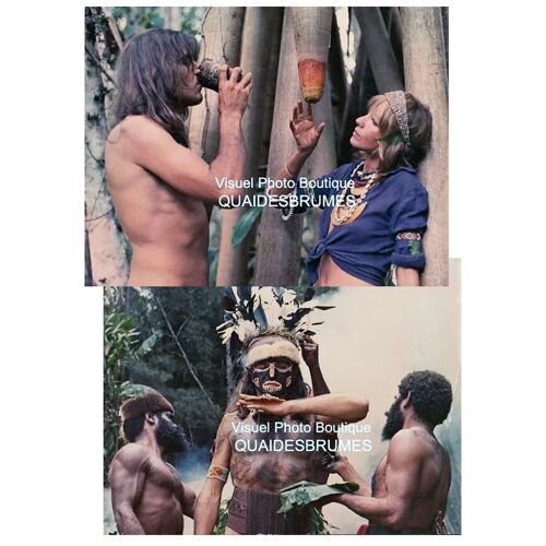 La Vallée : 2 Photos Glacées D'exploitation Cinématographique - Format 23.5x30.5 Cm - De Barbet Schroeder Avec Bulle Ogier, Jérôme Beauvarlet, Monique Giraudy, Jean-Pierre Kalfon - 1972