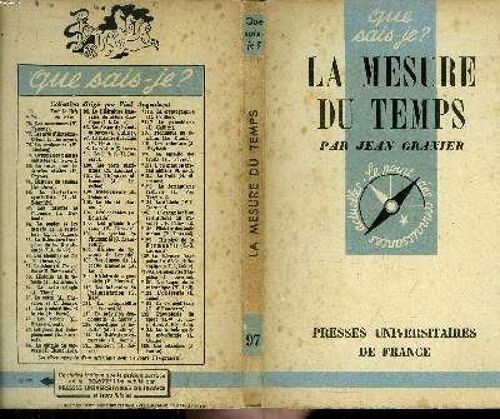 Que Sais-Je? N° 97 La Mesure Du Temps