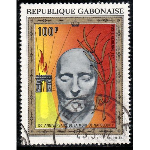 Timbre De Poste Aérienne Du Gabon (150ème Anniversaire De La Mort De Napoléon)