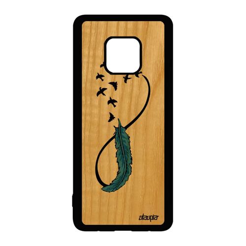 Coque Mate 20 Pro bois silicone infini ciel gel fille Bleu caoutchouc de Huawei Mate 20 Pro