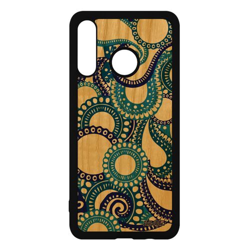 Coque Bois Silicone P30 Lite Motif Cachemire Femme Impression Mar-Lx2 De Huawei P30 Lite